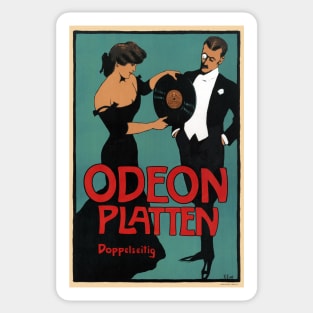 Odeon Platten Germany Vintage Poster 1900 Sticker